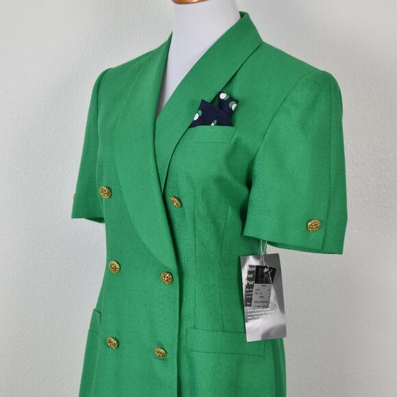 Vintage Kasper Wrap Suit Dress NEW - 10P - Picture 3 of 13